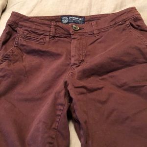 men’s shorts, burgundy - 9” from inseam